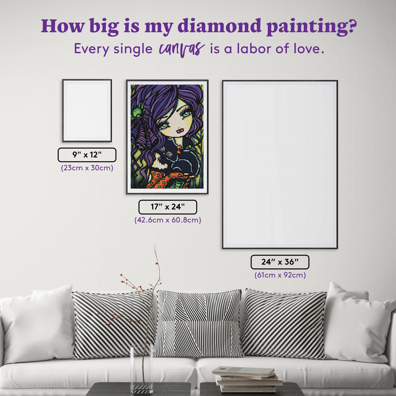Diamond Painting Vixie 17" x 24" (42.6cm x 60.8cm) / Round with 36 Colors including 4 ABs / 32,984