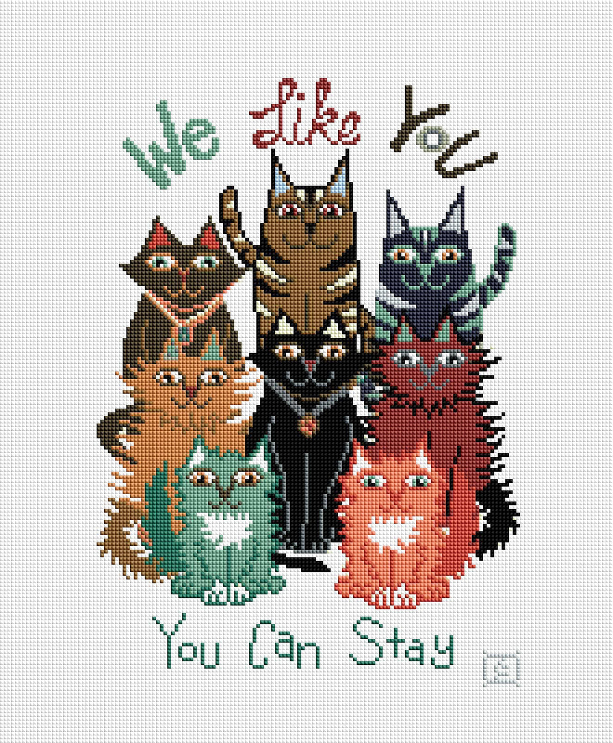 Diamond Painting We Like You 16.5" x 20.1" (42cm x 51cm) / Square With 18 Colors / 33,000