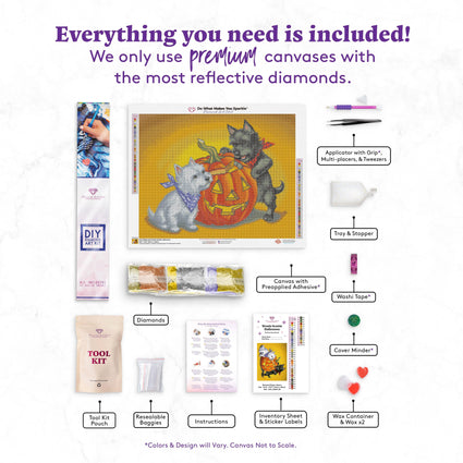 Diamond Painting Westie Scottie Halloween © Rose Mary Berlin 23.8" x 18.9" (61cm x 48cm) / Square with 46 Colors including 3 ABs / 46,899