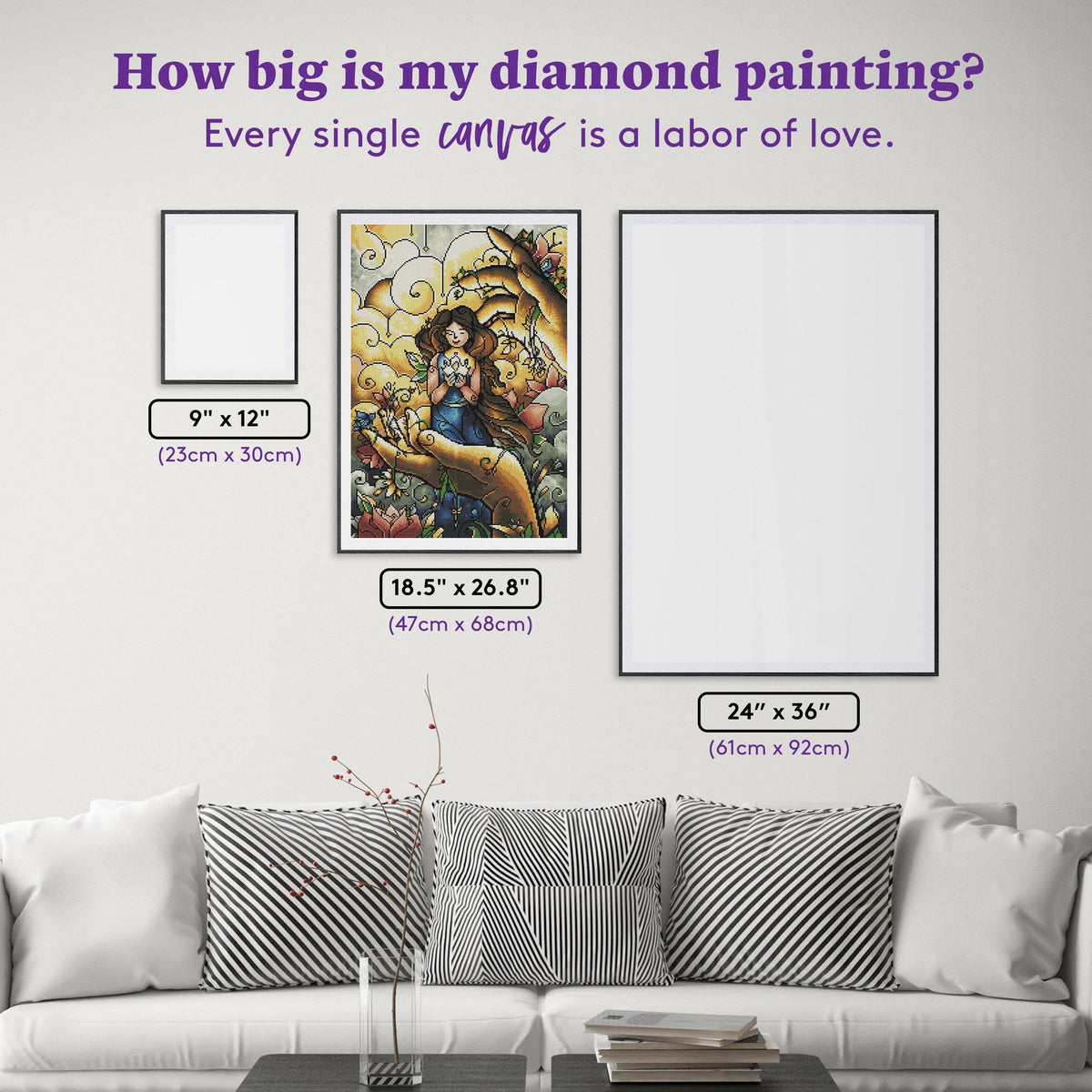 Diamond Painting Who You Say I am 18.5″ x 26.8″ (47cm x 68cm) / Round With 35 Colors Including 1 AB / 40,006