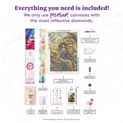 Diamond Painting Who You Say I am 18.5″ x 26.8″ (47cm x 68cm) / Round With 35 Colors Including 1 AB / 40,006