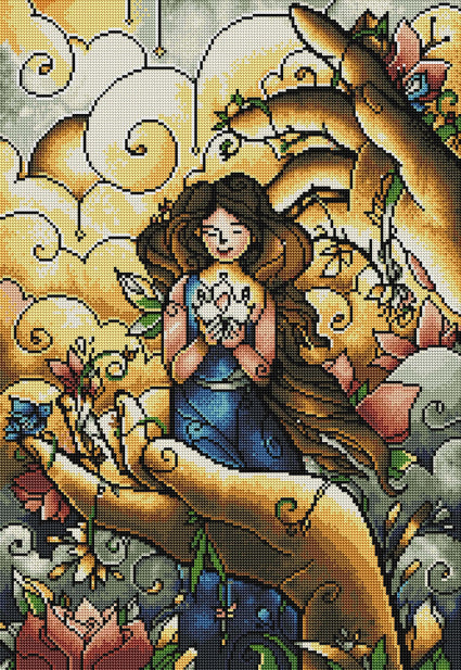 Diamond Painting Who You Say I am 18.5″ x 26.8″ (47cm x 68cm) / Round With 35 Colors Including 1 AB / 40,006