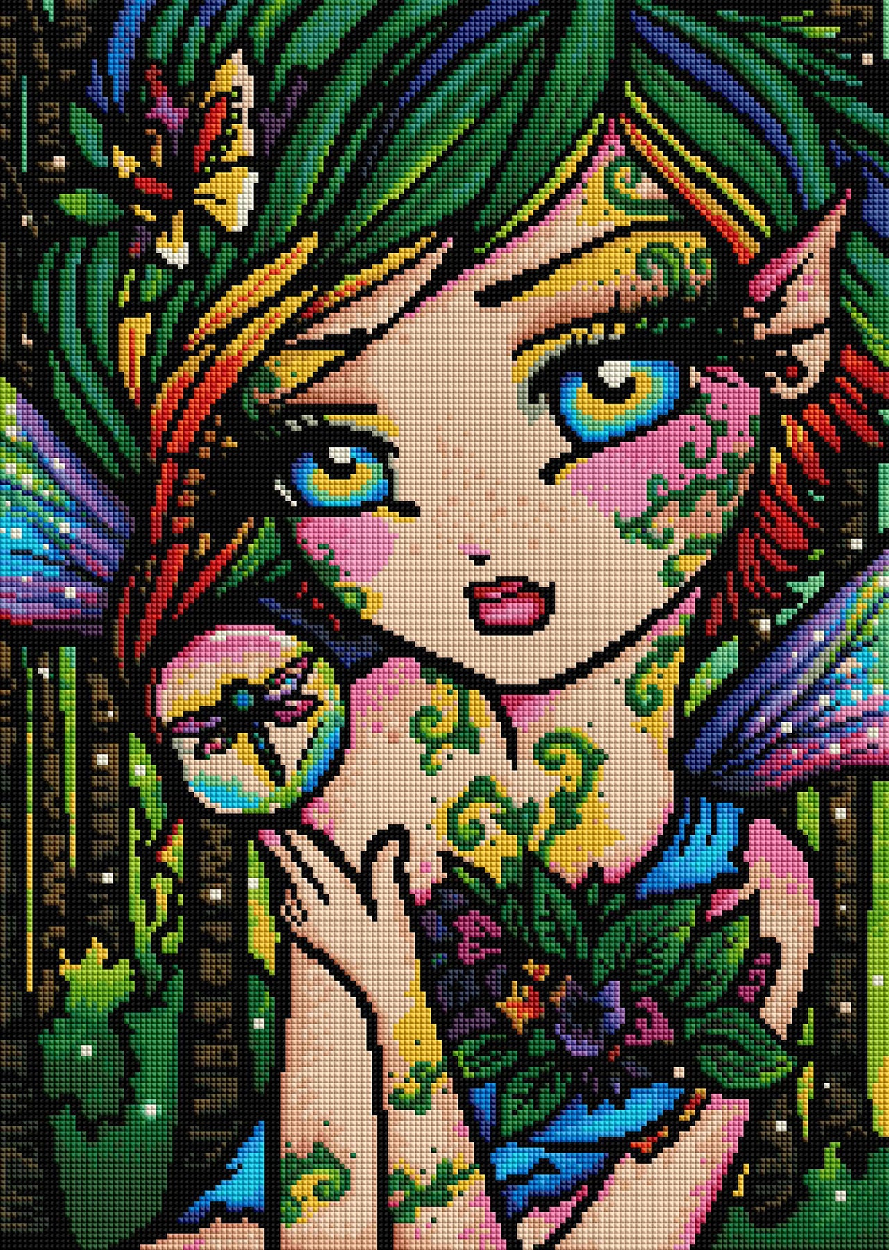 Diamond Painting Willow 16.5" x 23.2″ (42cm x 59cm) / Square With 40 Colors Including 3 ABs / 38,280