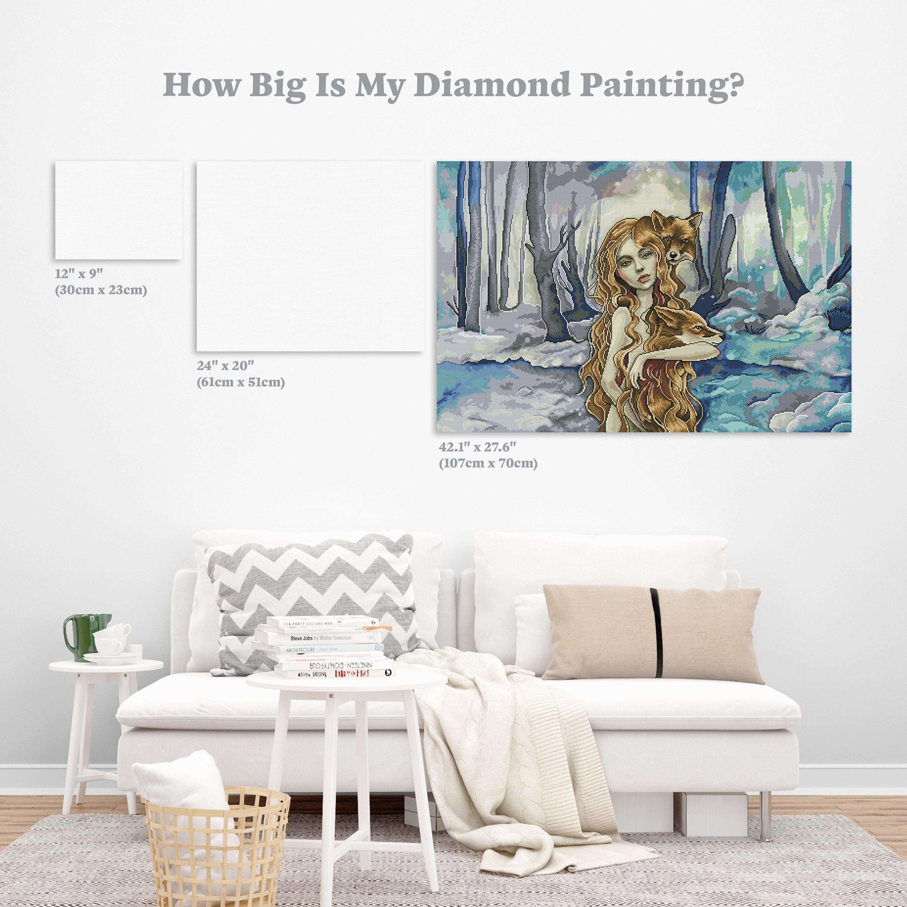 Fox Art Diamond Painting, Wall Art Home Decor, DIY Diamond Art