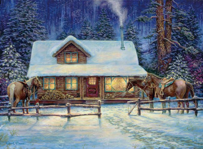 Diamond Painting Winter's Oasis 22" x 30″ (56cm x 76cm) / Square with 51 Colors including 2 ABs / 67,045