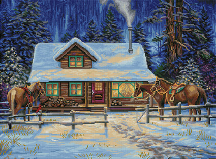 Diamond Painting Winter's Oasis 30″ x 22"(76cm x 56cm) / Square with 51 Colors including 2 ABs / 67,045