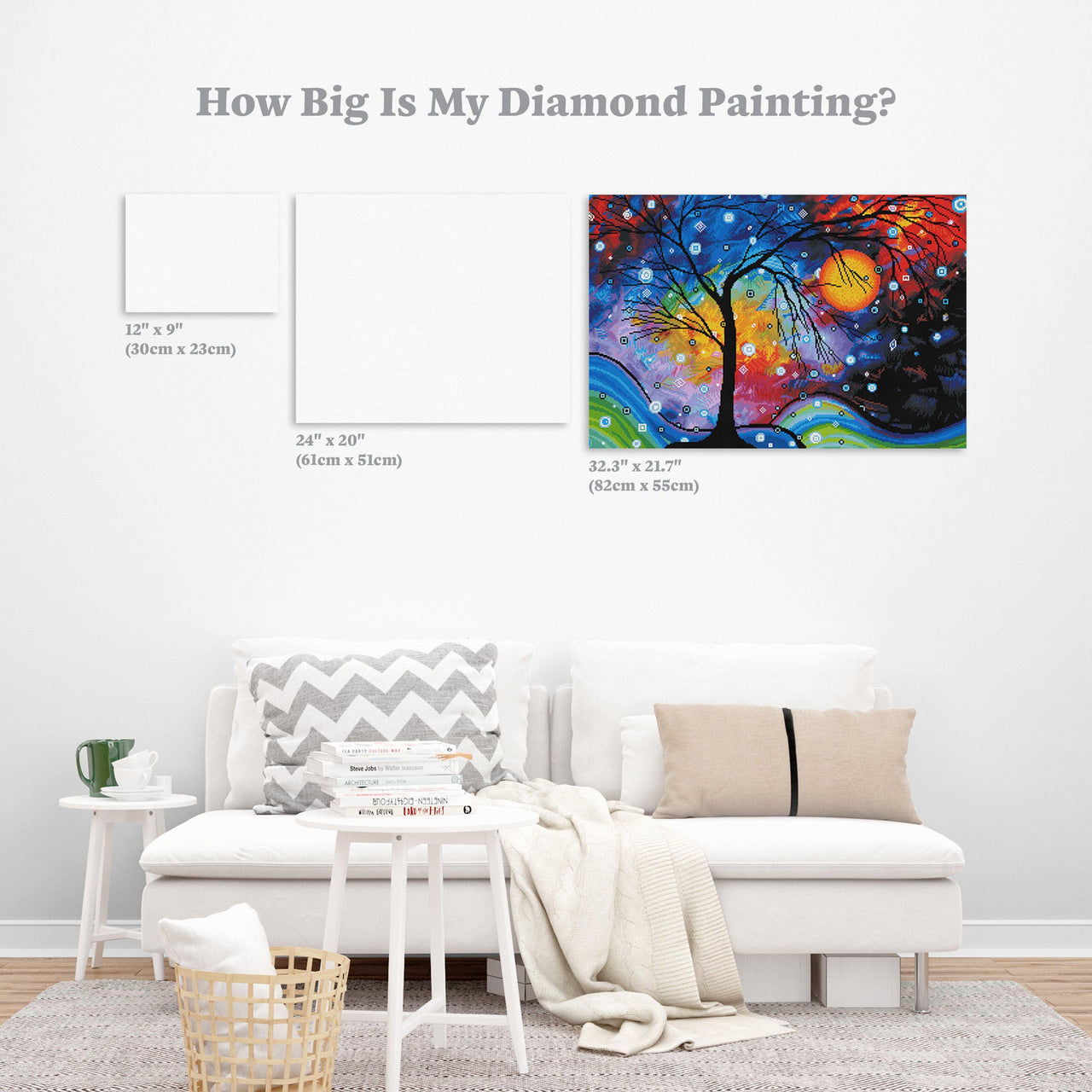 Diamond Painting Winter Sparkle 21.7" x 32.3″ (55cm x 82cm) / Round With 45 Colors Including 2 ABs