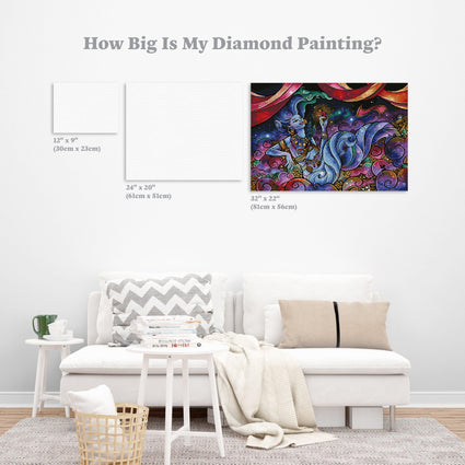 Diamond Painting Wishing For You 32" x 22“ (81cm x 56cm) / Square with 62 Colors including 4 ABs