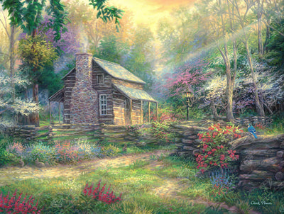 Diamond Painting Woodland Oasis 29" x 22" (74cm x 56cm) / Round With 59 Colors Including 3 ABs / 52,536