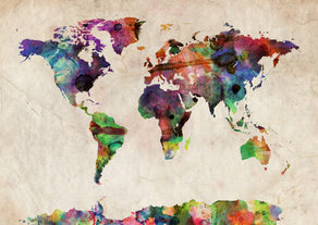 Diamond Painting World Map 16.5″ x 23.2″ (42cm x 59cm) / Round With 41 Colors Including 3 ABs / 30,932