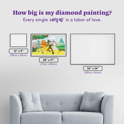 Diamond Painting Yellow Brick Road™ 28" x 17" (71cm x 43cm) / Square With 36 Colors Including 3 ABs / 48,848