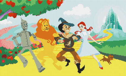 Diamond Painting Yellow Brick Road™ 28" x 17" (71cm x 43cm) / Square With 36 Colors Including 3 ABs / 48,848