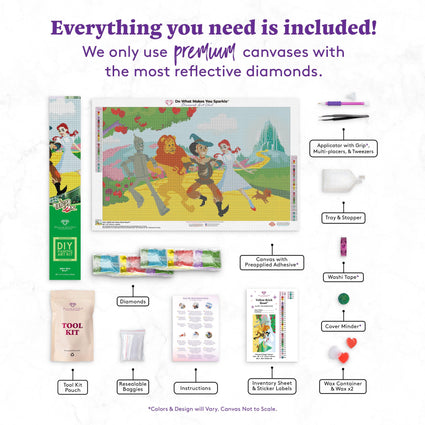 Diamond Painting Yellow Brick Road™ 28" x 17" (71cm x 43cm) / Square With 36 Colors Including 3 ABs / 48,848