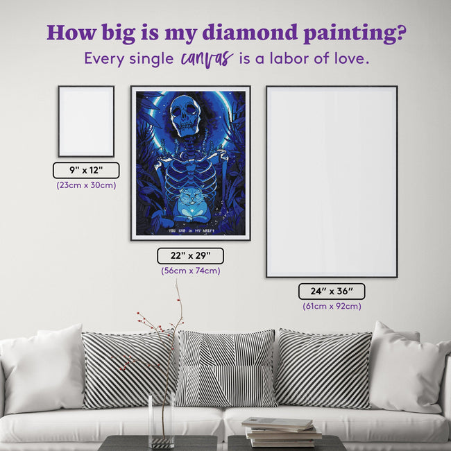 Diamond Painting You Live in My Heart 22" x 29" (56cm x 74cm) / Round With 13 Colors Including 2 ABs / 52,138